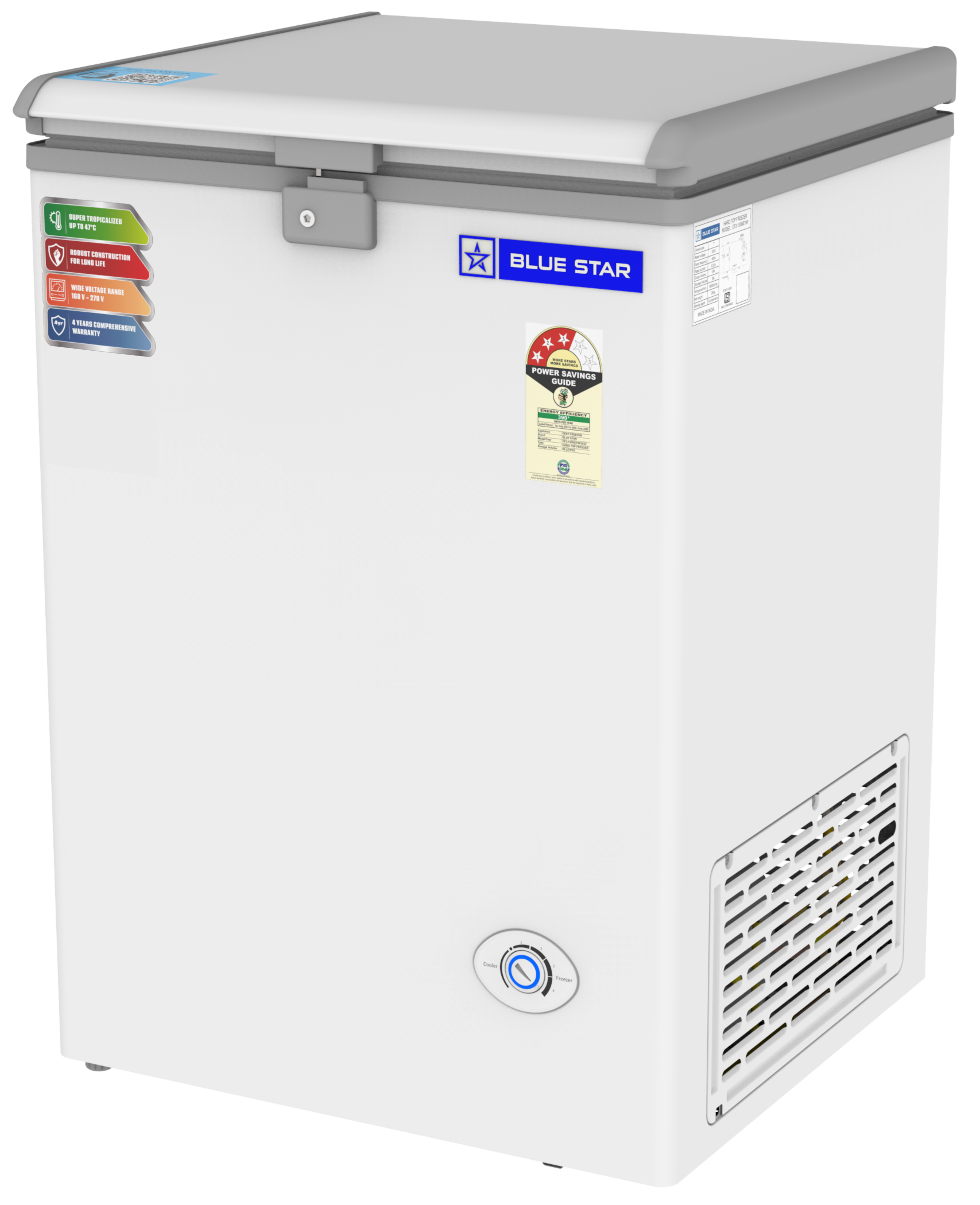 NEYW Series | Hard Top | Deep Freezer | 108 Litres | 3 Star