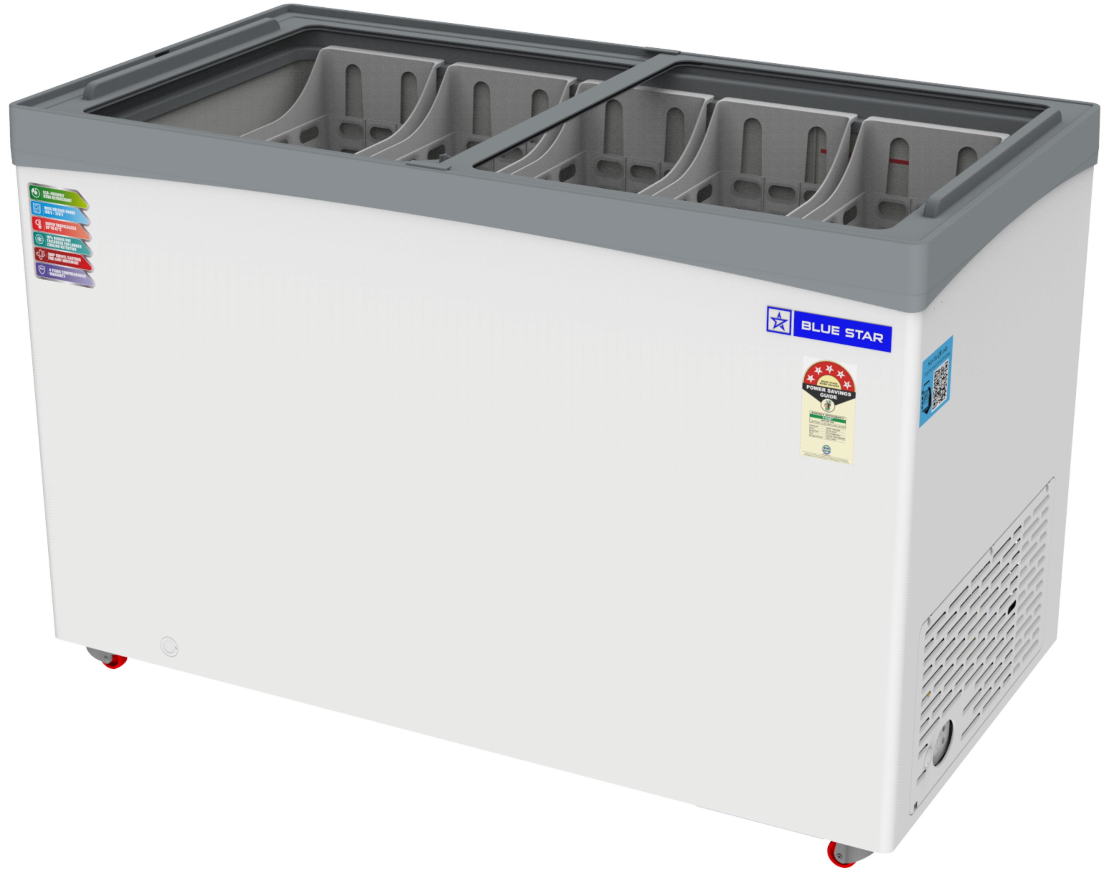 NP Series | Glass Top | Deep Freezer | 365 Litres | 5 Star