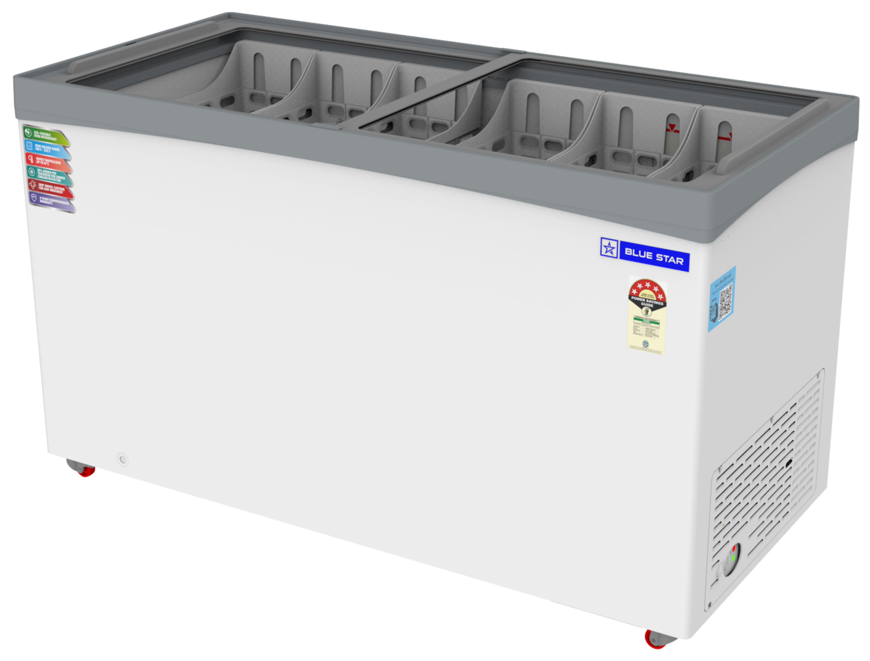 NP Series | Glass Top | Deep Freezer | 421 Litres | 5 Star