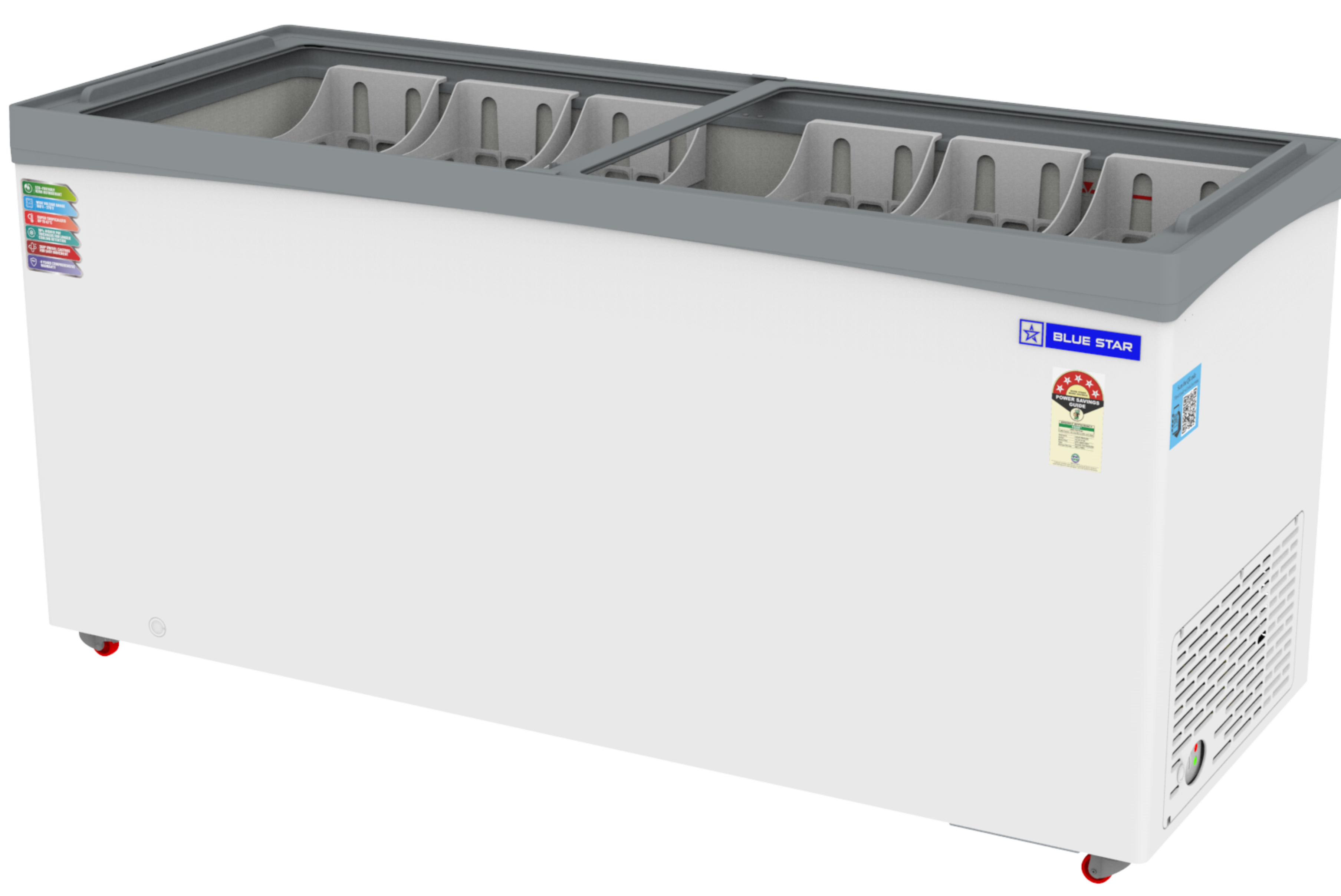 NP Series | Glass Top | Deep Freezer | 530 Litres | 5 Star
