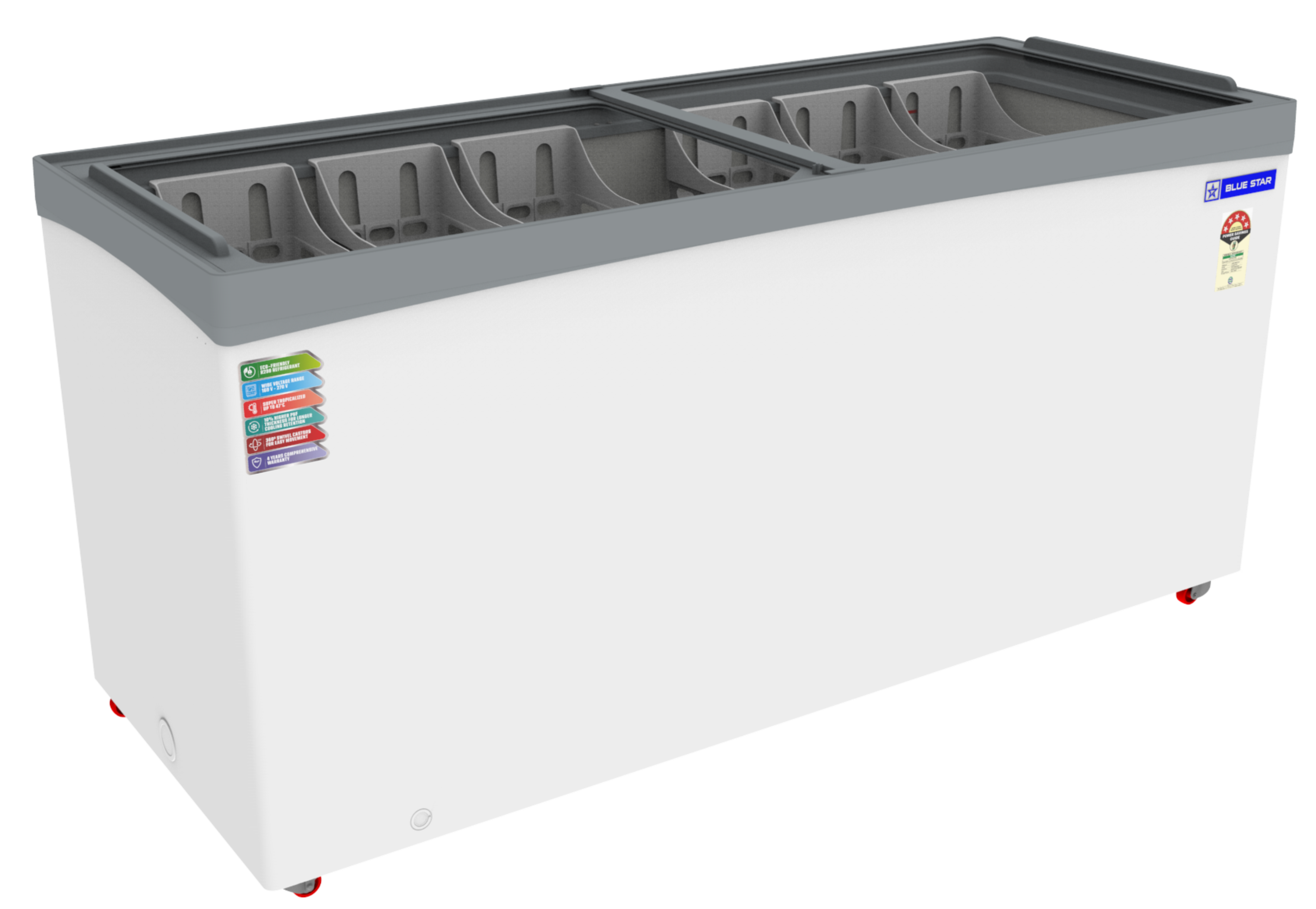 NP Series | Glass Top | Deep Freezer | 530 Litres | 5 Star