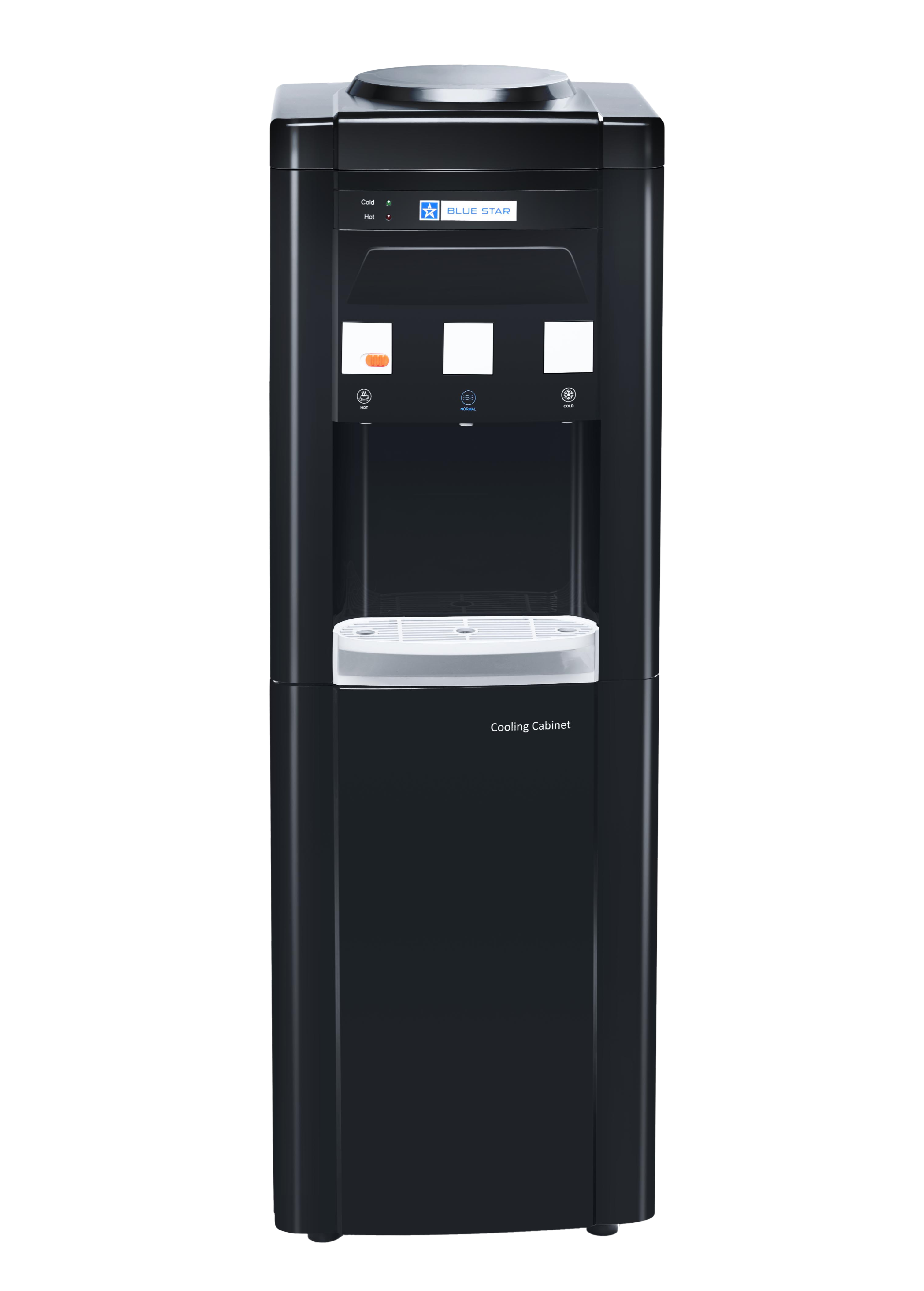 GA Series With Refrigerator-Black | Floor Standing  |  Bottled Water Dispenser