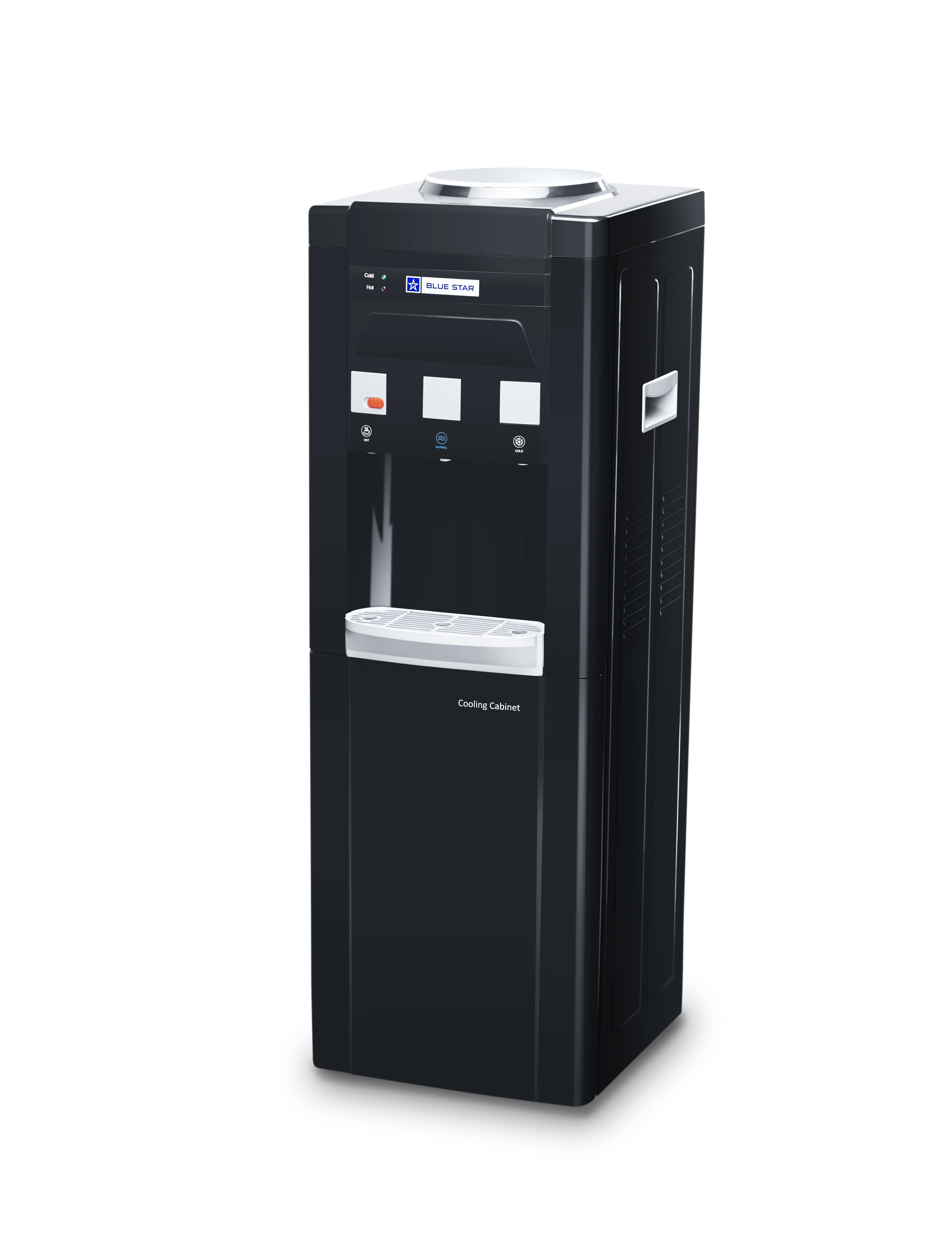 GA Series With Refrigerator-Black | Floor Standing  |  Bottled Water Dispenser