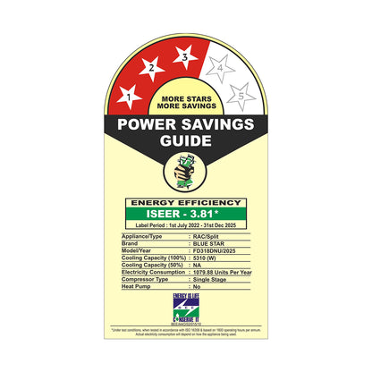 FIXED SPEED AC | D SERIES |   1.5 TON | 3 STAR