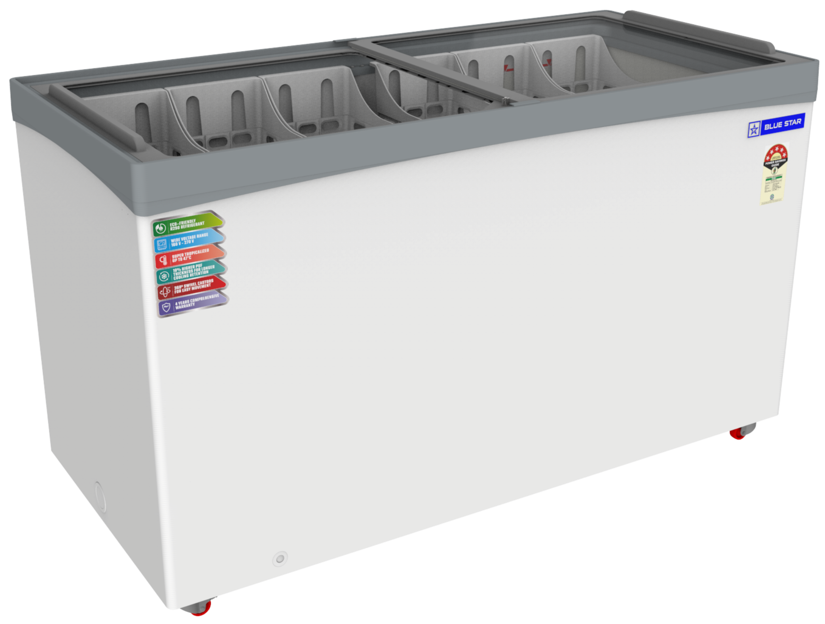 NP Series | Glass Top | Deep Freezer |  421 Litres | 5 Star