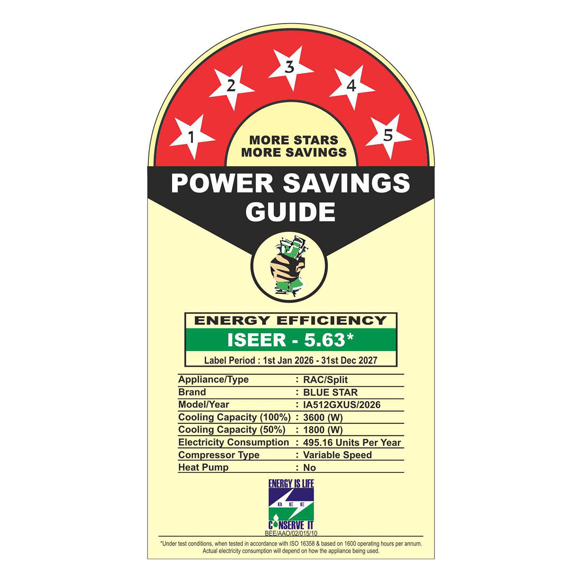 INVERTER AC | G SMART WI-FI SERIES | 1 TON | 5 STAR | 2026 BEE LABEL