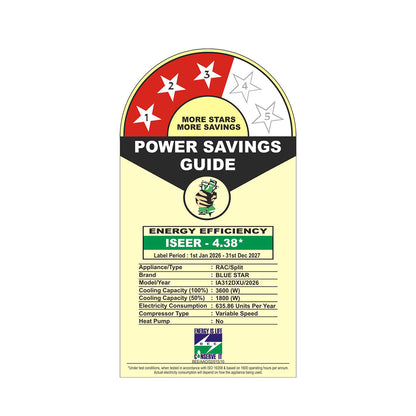 INVERTER AC | D SERIES | 1 TON | 3 STAR | 2026 BEE LABEL