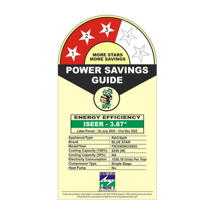 FIXED SPEED AC | D SERIES |   2 TON | 3 STAR | 2025 BEE LABEL
