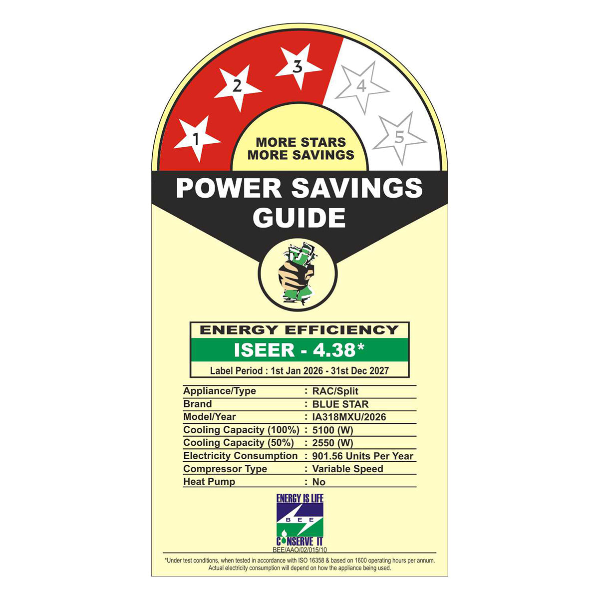 INVERTER AC | M SERIES | 1.5 TON | 3 STAR | 2026 BEE LABEL
