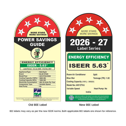 INVERTER AC | T SERIES |  1 TON |  5 STAR | 2026 BEE LABEL