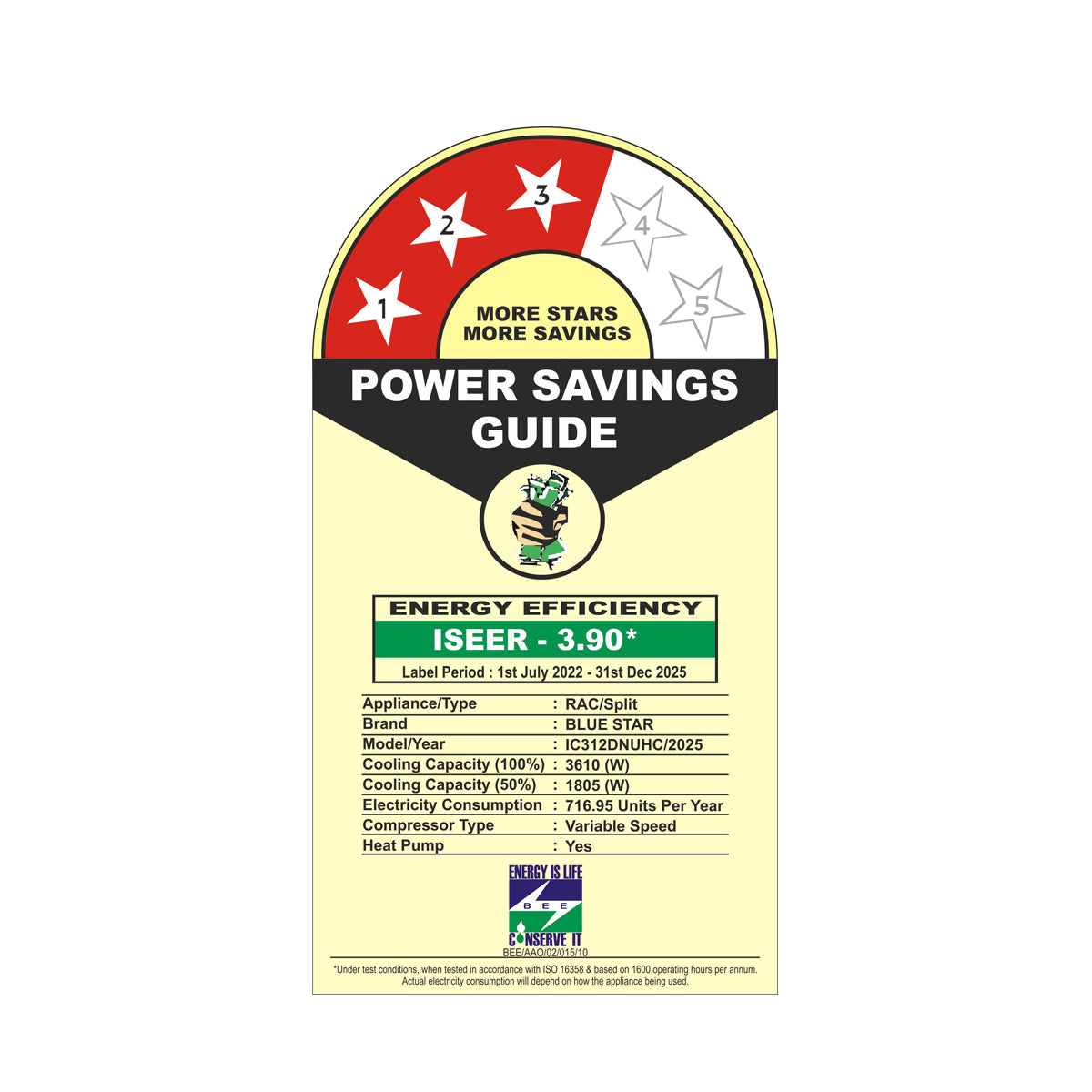 HOT & COLD INVERTER AC | D SERIES -2°C to 52°C |  1 TON |  3 STAR | 2025 BEE LABEL